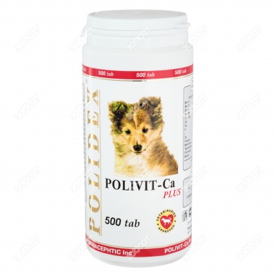 POLIDEX Поливит-Кальций+ для собак, 500 табл