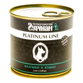 ЧЕТВЕРОНОГИЙ ГУРМАН Platinum Line для собак (КАЛТЫКИ, ЯЗЫКИ, ЖЕЛЕ), 240 г.