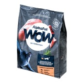 ALPHAPET WOW для взрослых стерилизованных кошек и котов (ИНДЕЙКА, ПОТРОШКИ), 7 кг.