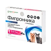 Фипронника для собак и кошек 2-5 кг, 1 табл