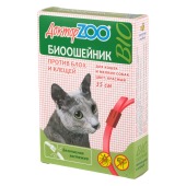 ДОКТОРZOO БИО ошейник для кошек и мелких собак КРАСНЫЙ, 35 см