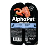 ALPHAPET консервы для стерилизованных кошек (АНЧОУСЫ, КРЕВЕТКИ В СОУСЕ), 80 г.