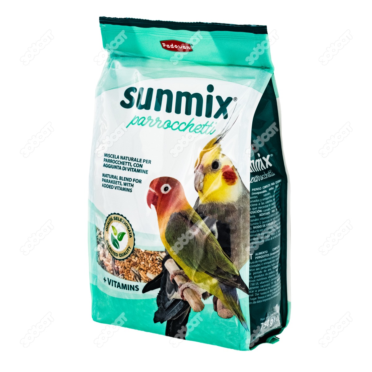 Padovan Sunmix Parrocchetti корм комплексный для средних попугаев (750 г)