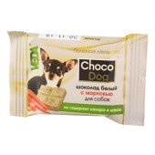 Лакомство CHOCO DOG шоколад для собак белый с морковью, 15 г.