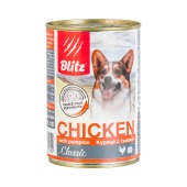 BLITZ CLASSIC консервы для собак всех пород и возрастов (КУРИЦА, ТЫКВА), 400 г