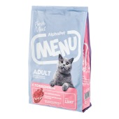 ALPHAPET MENU для взрослых кошек (ГОВЯДИНА), 1,5 кг