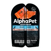 ALPHAPET паштет для щенков, беременных и кормящих собак (ЛОСОСЬ), 100 г