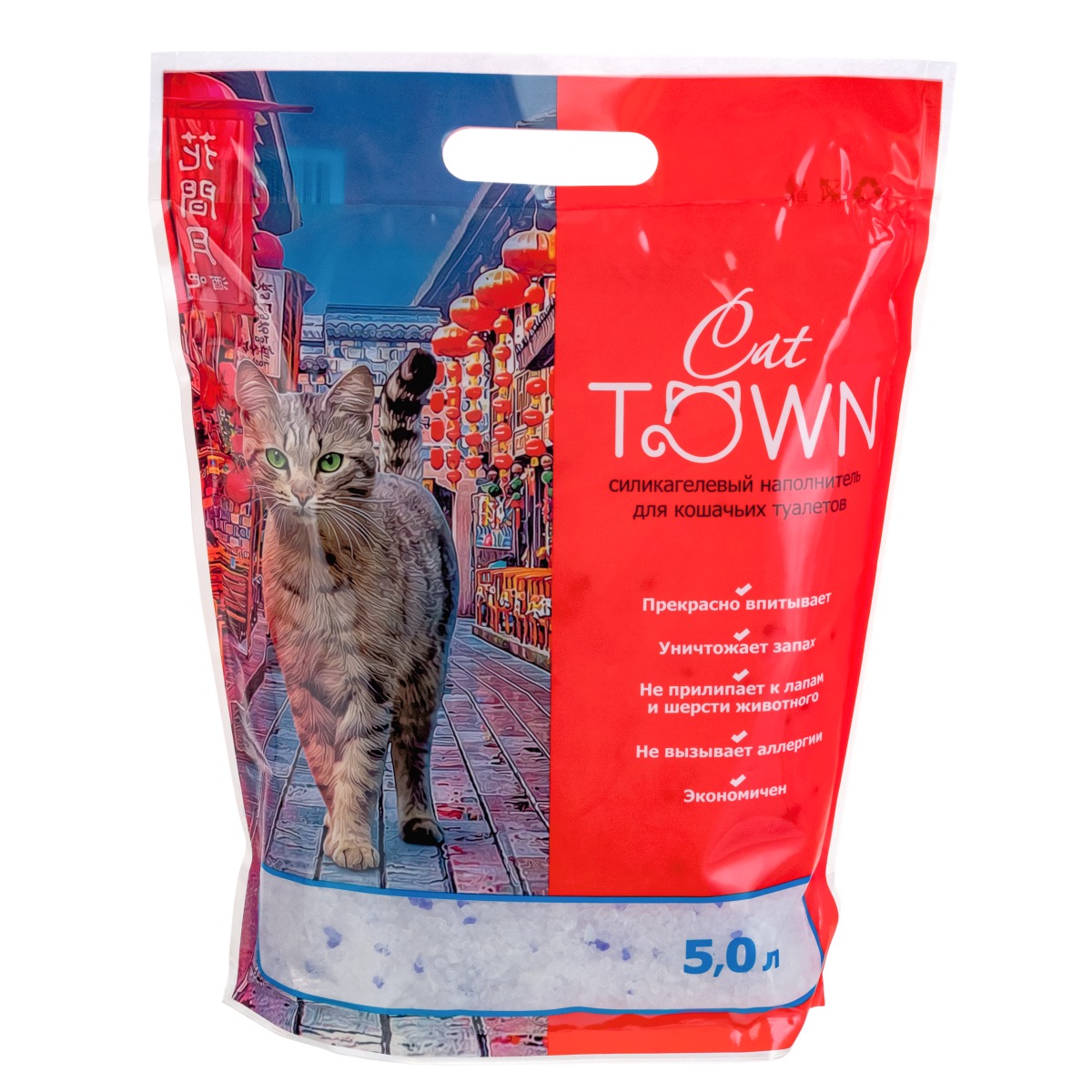 Наполнитель CAT TOWN силикагель, 5 л.