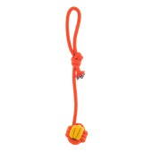 Мяч плетеный на веревке для собак (40 * 7 см), микс. NUNBELL.