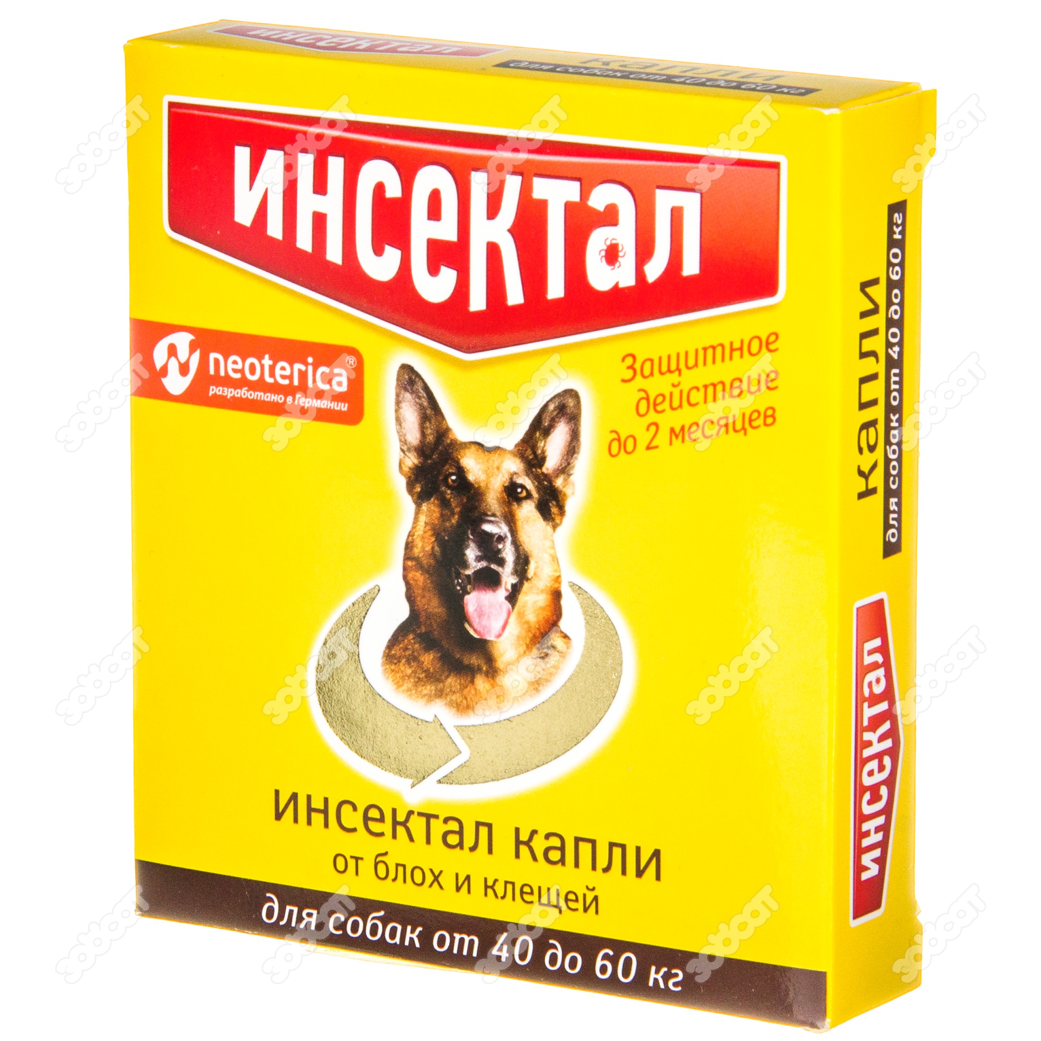 ИНСЕКТАЛ капли для собак 40 - 60 кг, 1 пипетка. купить в Новосибирске с  доставкой в интернет-магазине ЗооСАТ