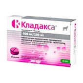 КЛАДАКСА жевательные таблетки для кошек и собак, 400мг/100мг, 10 табл.