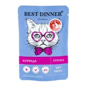 BEST DINNER VET PROFI пауч для взрослых кошек для профилактики МКБ (КУРИЦА), 85 г