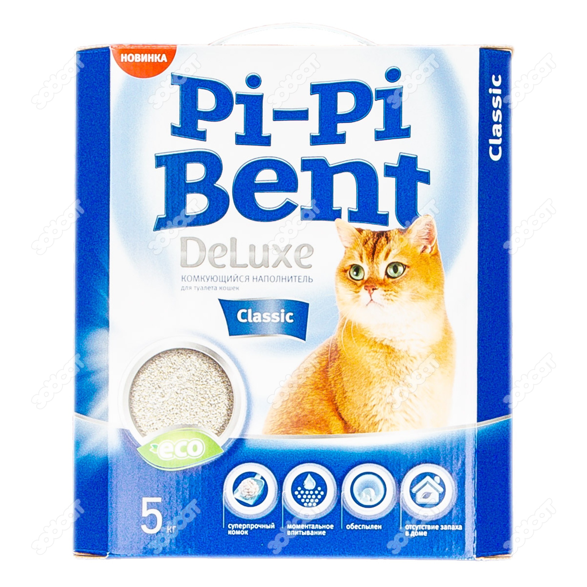 Наполнитель Pi-Pi Bent DELUXE CLASSIC комкующийся, коробка, 5 кг. купить в  Новосибирске с доставкой в интернет-магазине ЗооСАТ