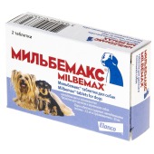 МИЛЬБЕМАКС для щенков и мелких собак, 2 табл.