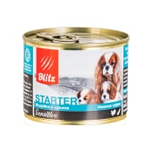 BLITZ STARTER консервы для щенков, беременных и кормящих сук (ИНДЕЙКА, ЦУКИНИ), 200 г.
