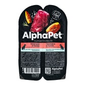 ALPHAPET для собак с чувствительным пищеварением (ТЕЛЯТИНА, ТЫКВА), 100 г