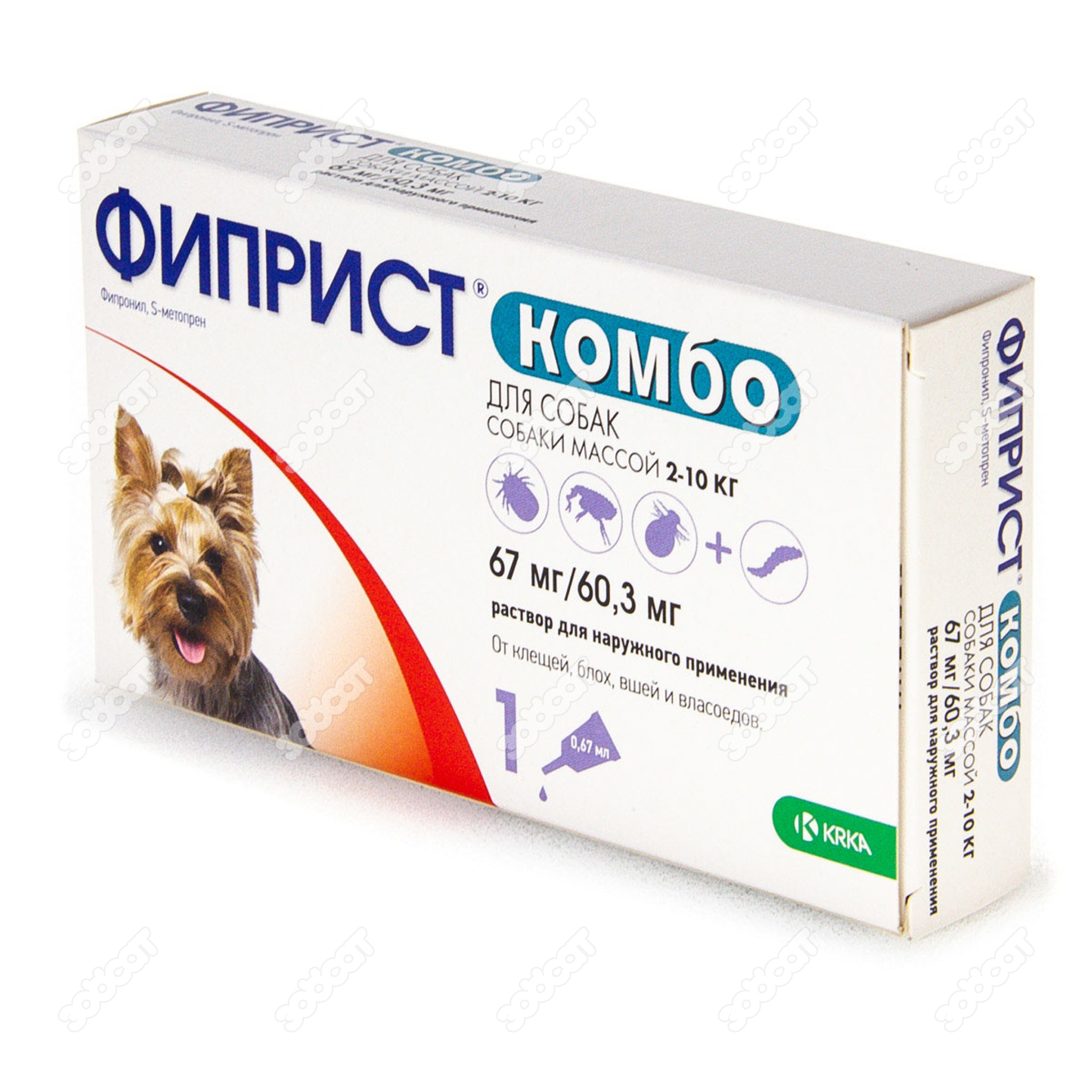 ФИПРИСТ КОМБО капли для собак 2 - 10 кг, 1 пипетка. купить в Новосибирске с  доставкой в интернет-магазине ЗооСАТ