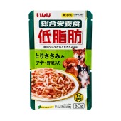 INABA Teishibo пауч для собак (КУРИНОЕ ФИЛЕ, ТУНЕЦ КАЦУО), 80 г