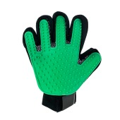 Перчатка массажная для вычесывания шерсти животных (23 * 17 см) зеленая. STEFAN.