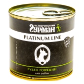 ЧЕТВЕРОНОГИЙ ГУРМАН Platinum Line для собак (РУБЕЦ ГОВЯЖИЙ, ЖЕЛЕ), 240 г.