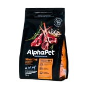 ALPHAPET для собак мелких пород с чувствительным пищеварением (ЯГНЕНОК, РИС), 0,5 кг.