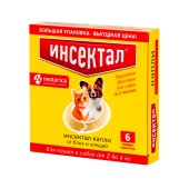 ИНСЕКТАЛ капли для кошек и собак 2 - 4 кг, 6 шт