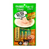INABA Churu пюре из куриного филе для собак (для здоровья кожи и шерсти), 4 шт. по 14 г.