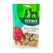 TITBIT лакомство пастила мясная с говядиной и яблоком для собак, 130 г