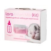 LORA Kitten Milk заменитель цельного молока для котят, 10 паучей+набор для кормления