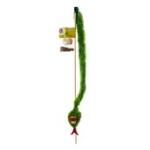 Удочка-дразнилка для кошек Змейка Яна королевская, зеленая, 45 см.