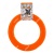 Восьмигранное кольцо большое, оранжевое. DOGLIKE.