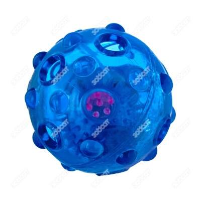Мяч с отверстиями (d-7,5 см) для собак, мигает. NUNBELL.