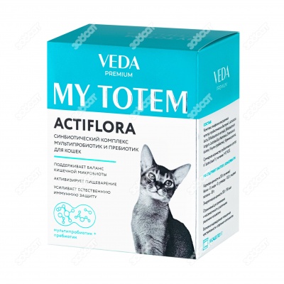 MY TOTEM ACTIFLORA синбиотический комплекс для кошек (упак. 30 саше).