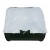 Туалет-домик для кошек закрытый с дверцей (50 * 38 * h37 см), изумрудный низ/серый верх. ZooM.