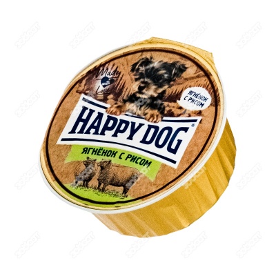 HAPPY DOG паштет для щенков (ЯГНЕНОК, РИС), 125 г