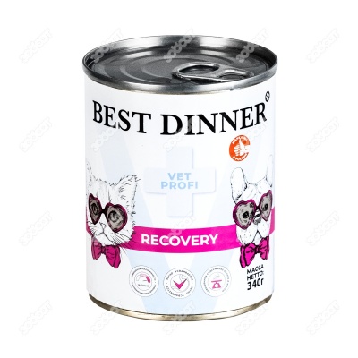 BEST DINNER VET PROFI Recovery консервы для собак и кошек, 340 г