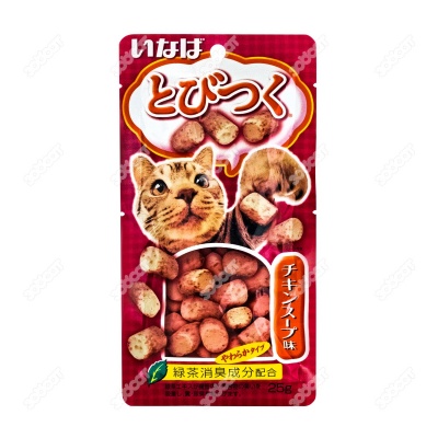 INABA Tobitsuku лакомство cо вкусом куриного бульона для кошек, 25 г