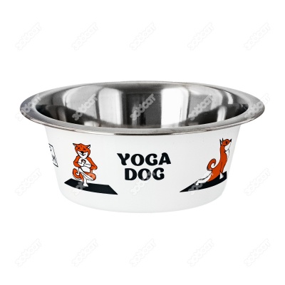 Миска стандартная Пижон. Yoga Dog, 450 мл