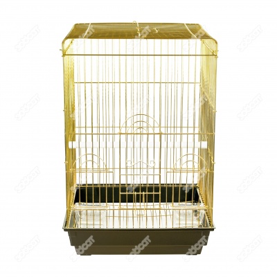Клетка для птиц 1902G золото (40 * 40 * 59 см). ЗОЛОТАЯ КЛЕТКА,