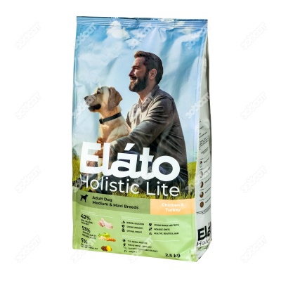 ELATO HOLISTIC Lite для взрослых собак средних и крупных пород (КУРИЦА, ИНДЕЙКА), 2,5 кг