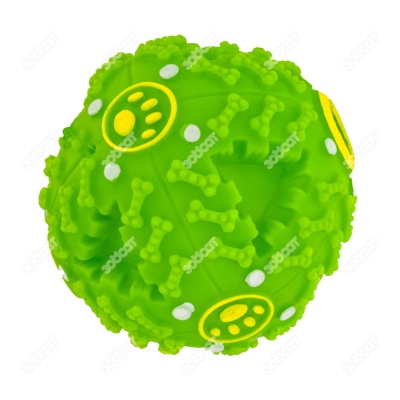 Квакающий мяч для собак большой, жёсткий, 9,5 см, зеленый. СИМА-ЛЭНД.