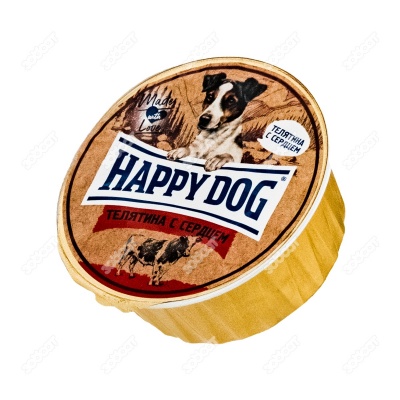 HAPPY DOG паштет для щенков (ТЕЛЯТИНА, СЕРДЦЕ), 125 г