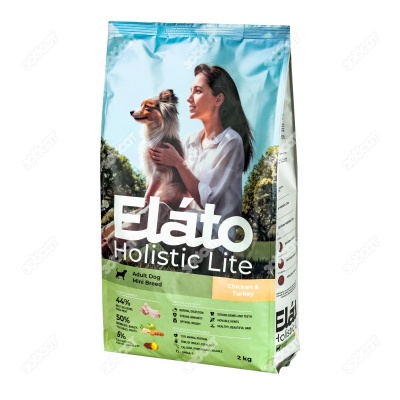 ELATO HOLISTIC Lite для собак мелких пород  (КУРИЦА, ИНДЕЙКА), 2 кг