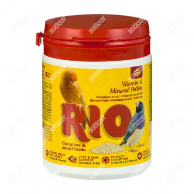 RIO витаминно-минеральные гранулы для канареек, экзотов и других мелких птиц, 120 г.