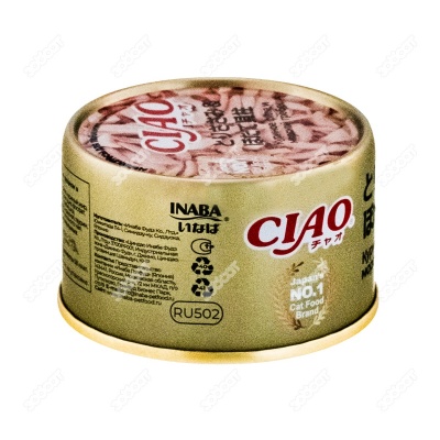 INABA Ciao Can консервы для кошек (КУРИНОЕ ФИЛЕ, МОРСКОЙ ГРЕБЕШОК), 85 г