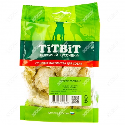 TITBIT лакомство лёгкое ГОВЯЖЬЕ для собак (мягкая упаковка)