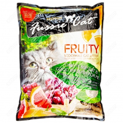 Наполнитель FUSSIE CAT комкующийся, фруктовый, 5 л.